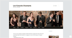 Desktop Screenshot of lescanardschantants.com